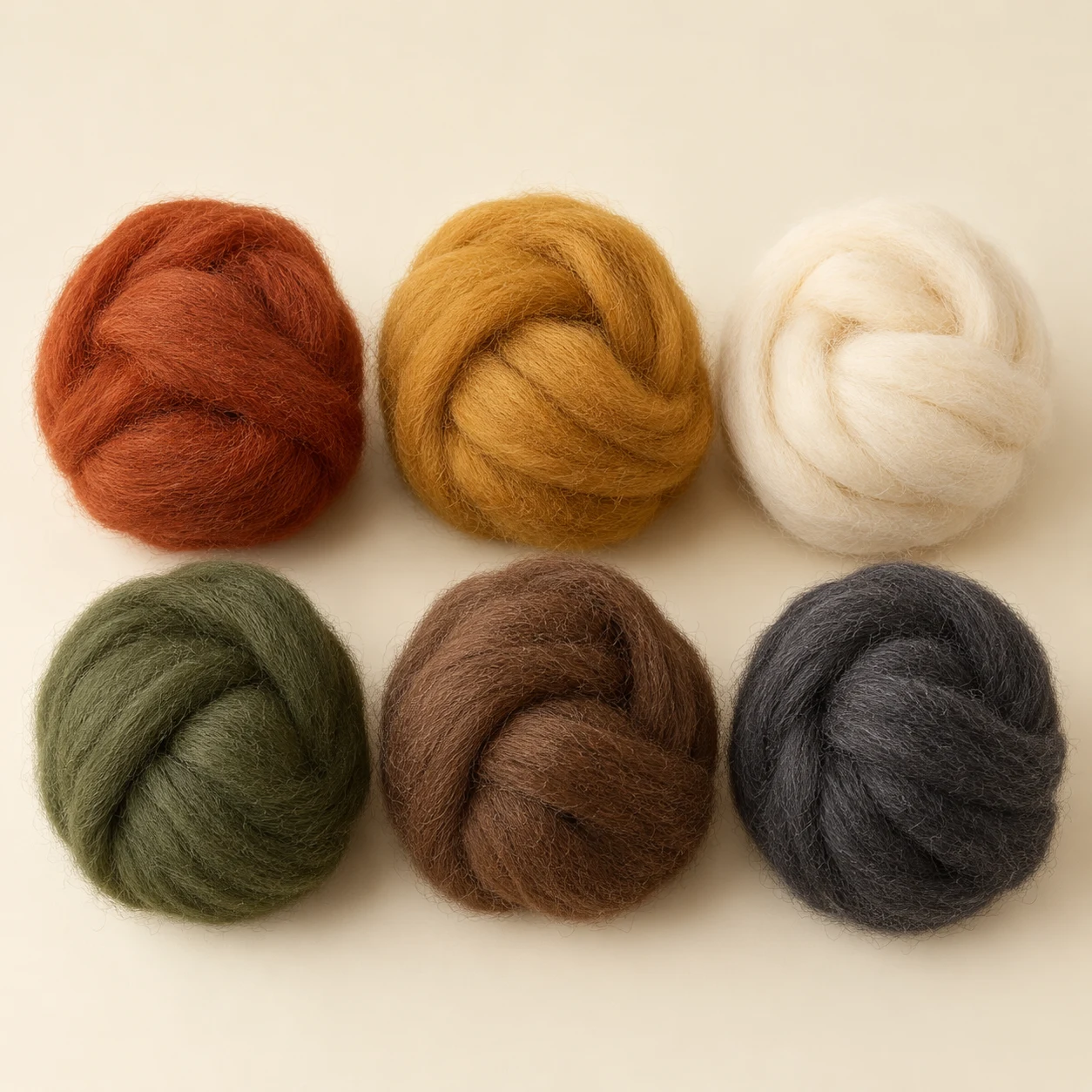 Earth-tone wool bundle
